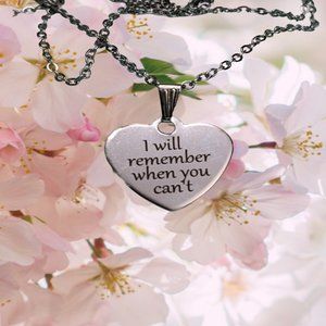 Alzheimer's awareness necklace, awareness, remember you